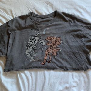 Cropped full tilt graphic top. Barely worn